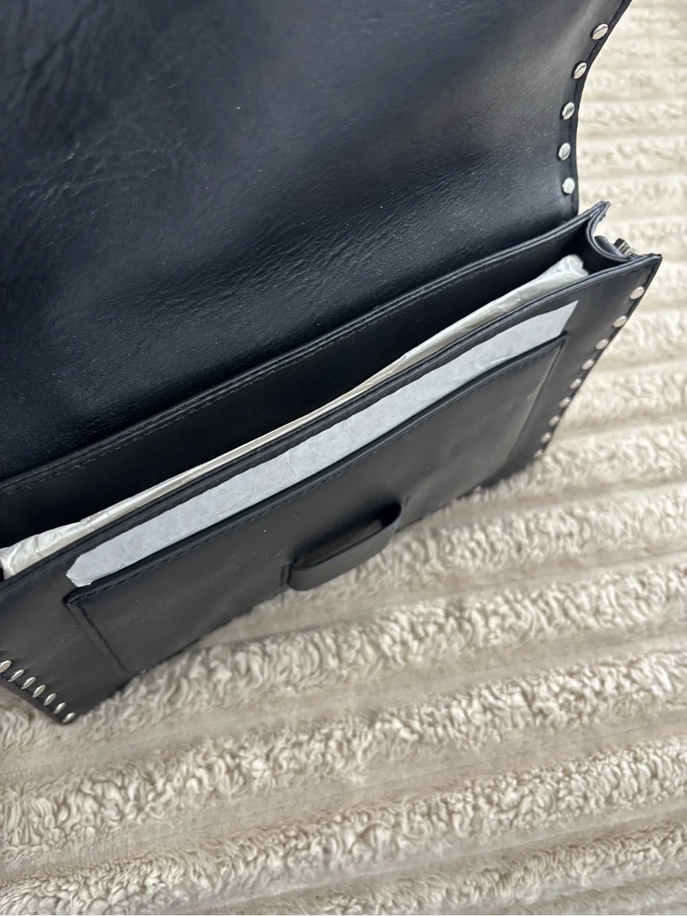 Rebecca Minkoff Midnighter Leather Crossbody Bag with chain